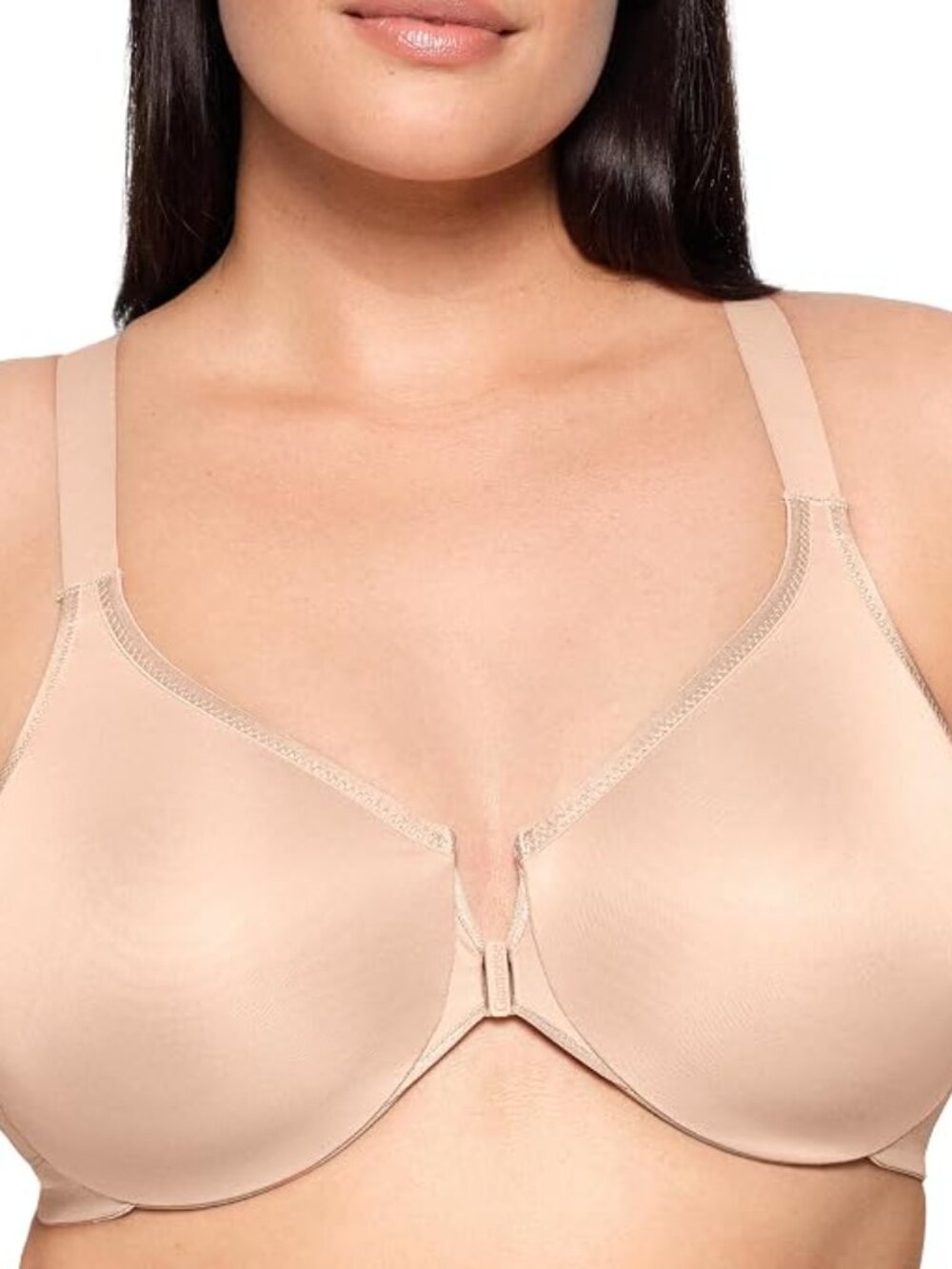 Glamorise ✨ Plus Size Wonderwire Posture Back Bra Underwire 34DD NWOT Cafe